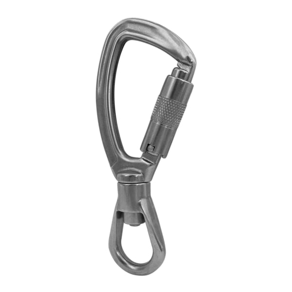 ISC Triple Lock Karabiner with Swivel Stainless Steel 23kN