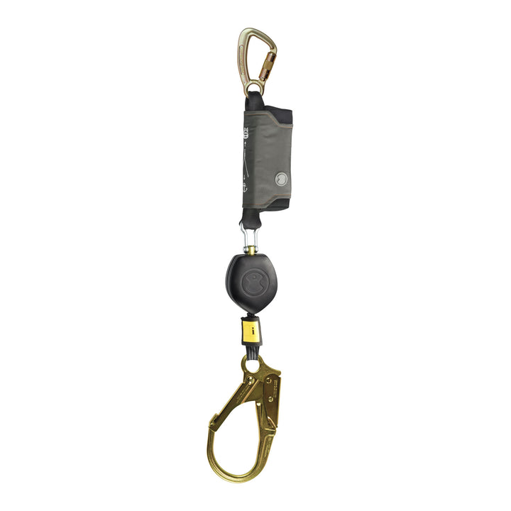 Retractable Lifeline Lanyard Single Tail Skylotec Peanut Tri Lock Carabiner With Steel Scaffold Hook